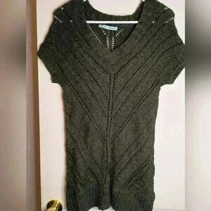 MAURICES Green Gold multi color knit long Fall Winter sweater‎ - (#415)